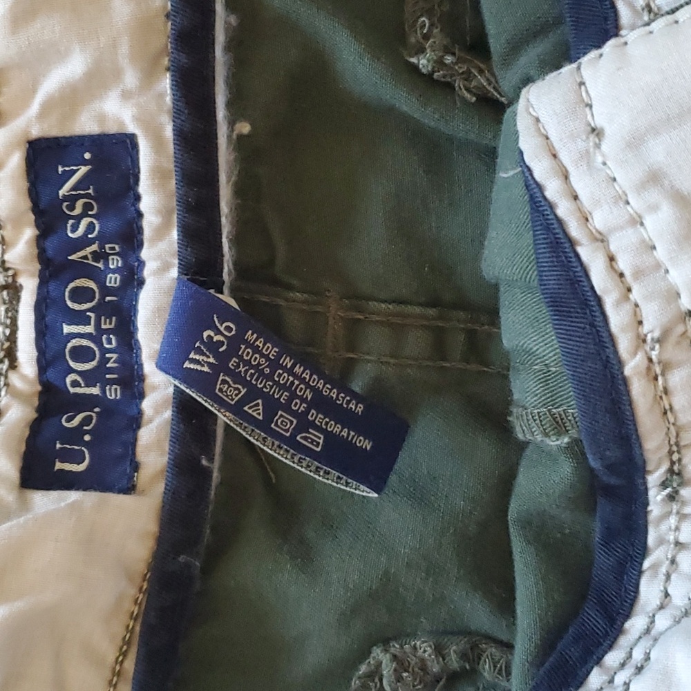 NWT U.S. Polo Assn. Green Cargo Shorts - Picture 4 of 11